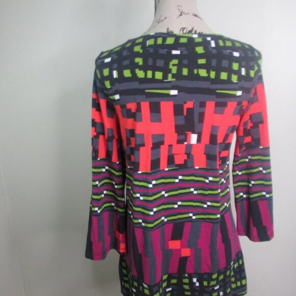 Lynn Ritchie Silver Tunic Blouse XS Colorful - Picture 9 of 11